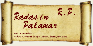 Radašin Palamar vizit kartica